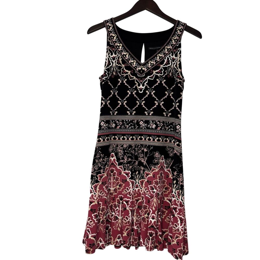 WHBM NWOT Short Jersey Dress Women's Small Embroidered & Sequined Neckline